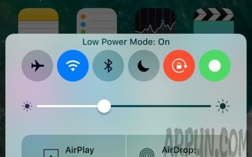 iPhone如何在控制中心添加低電量模式開關 arpun.com