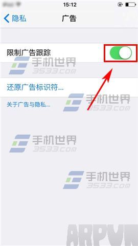 蘋果iPhone6sPlus限制廣告跟蹤方法_arp聯盟