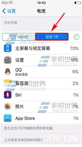 蘋果iPhone6sPlus電量使用情況如何查看_arp聯盟