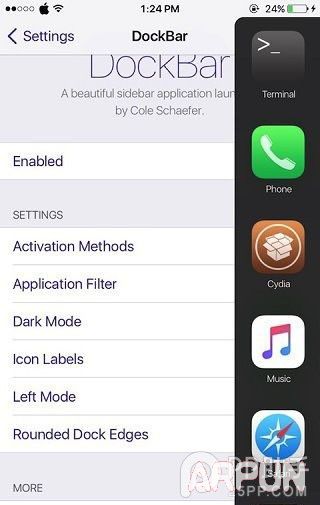 iOS8.4越獄插件應用啟動器DockBar 讓設備更有效率_arp聯盟