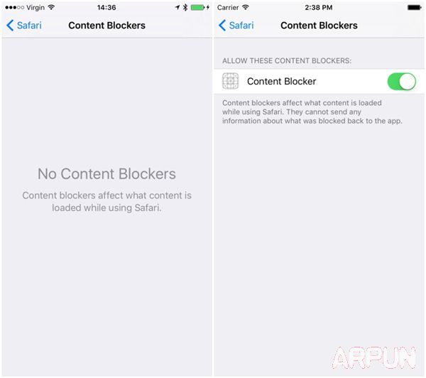 iOS 9浏覽器怎麼屏蔽廣告_arp聯盟