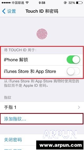 iphone6指紋解鎖怎麼設置_arp聯盟