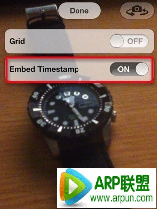 iphone拍照怎麼顯示時間?_arp聯盟
