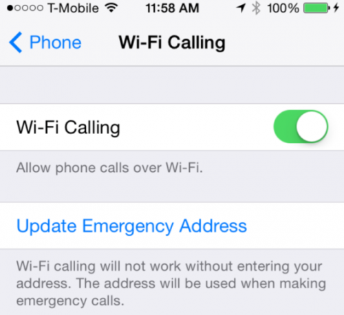 搭載iOS 8 beta 3的T-Mobile用戶能看到WiFi通話選項