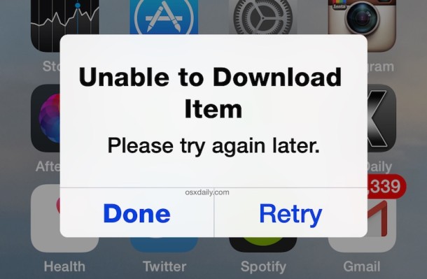 蘋果unable to download app什麼意思 