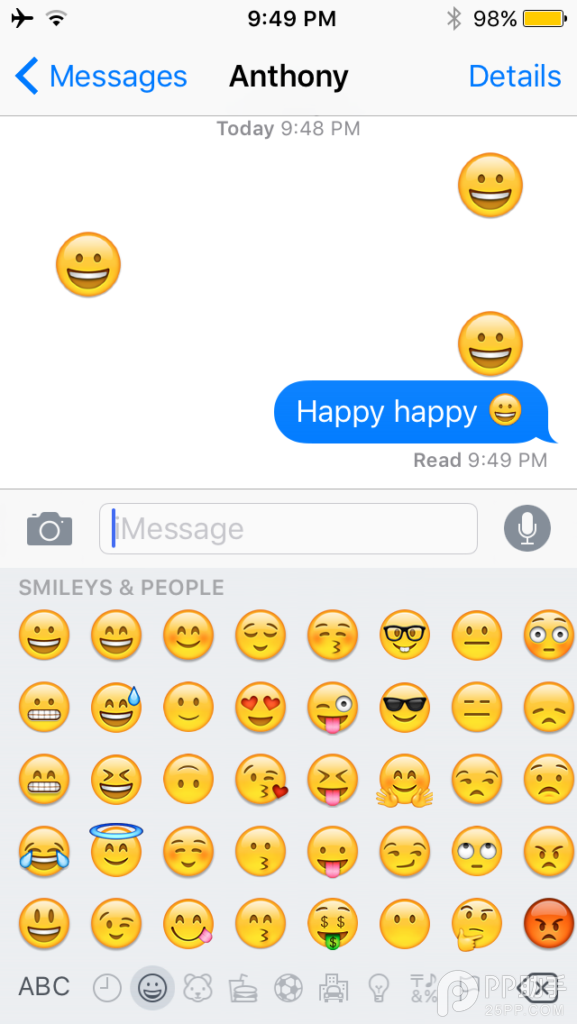 iOS9.3.3越獄插件Emojiant：放大你的表情 