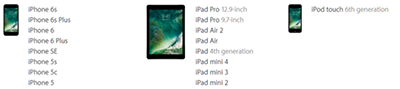 iOS 10支持機型