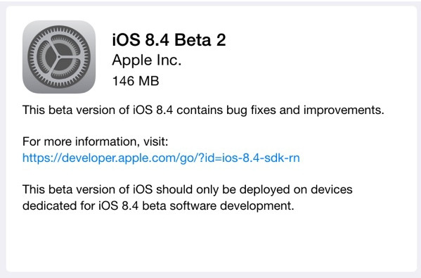 IOS 8.4 Beta2 和 OS X 10.10.4 Beta2 Xcode 6.4 Btea2更新 
