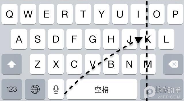 教你在蘋果iPhone6 Plus上單手打字