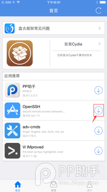 iOS8.0-iOS8.1越獄後修改OpenSSH通道密碼教程 