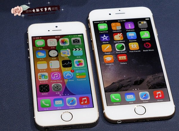 iPhone6和iPhone6 Plus正面對比