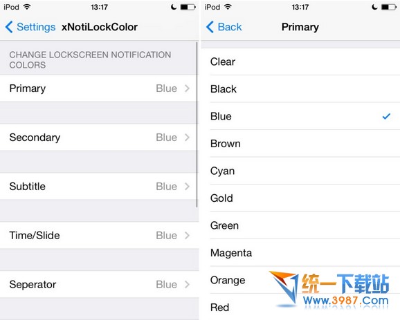 iOS7.1.X越獄插件xNotiLockColor使用教程
