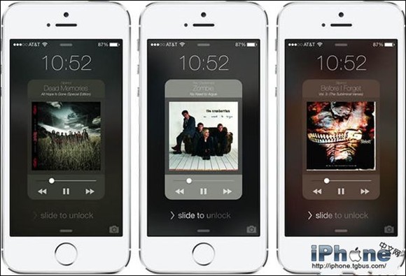 iOS7鎖屏音樂控制界面如何重新設計？  