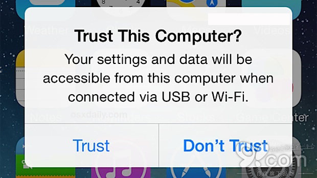 iOS設備連接電腦時誤點“不信任”怎麼辦？  