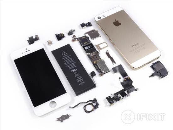 64GB版金色iPhone 5s拆解 維修成本提升