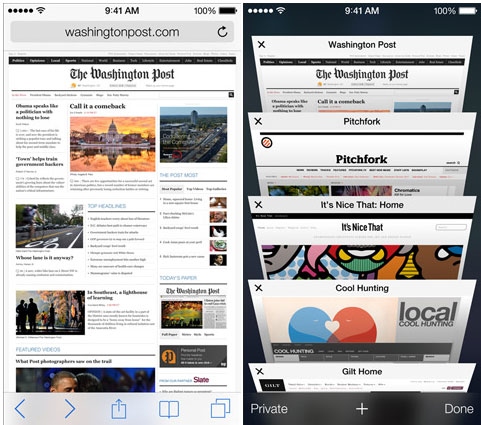 IOS7 Safari浏覽器有什麼新功能 
