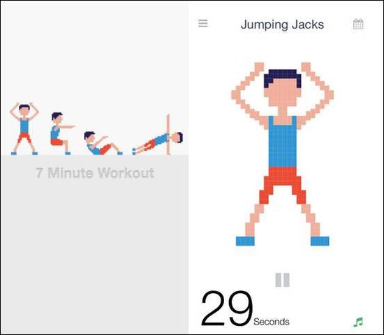 Workout馬賽克式的健身App 