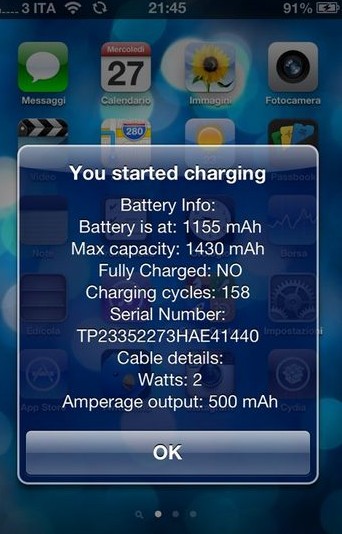 iphone拔出充電器時提供准確的電池信息 