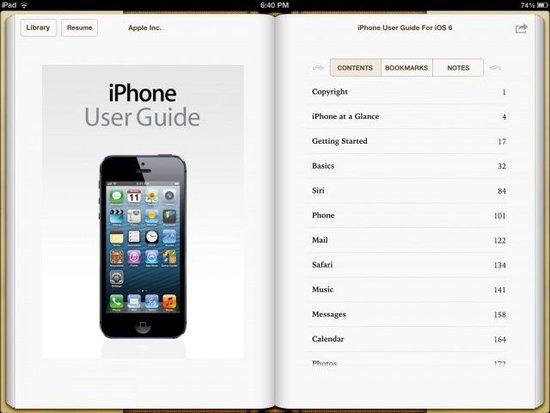 蘋果發布iBook應用《iPhone5和iOS6用戶指南》 教程
