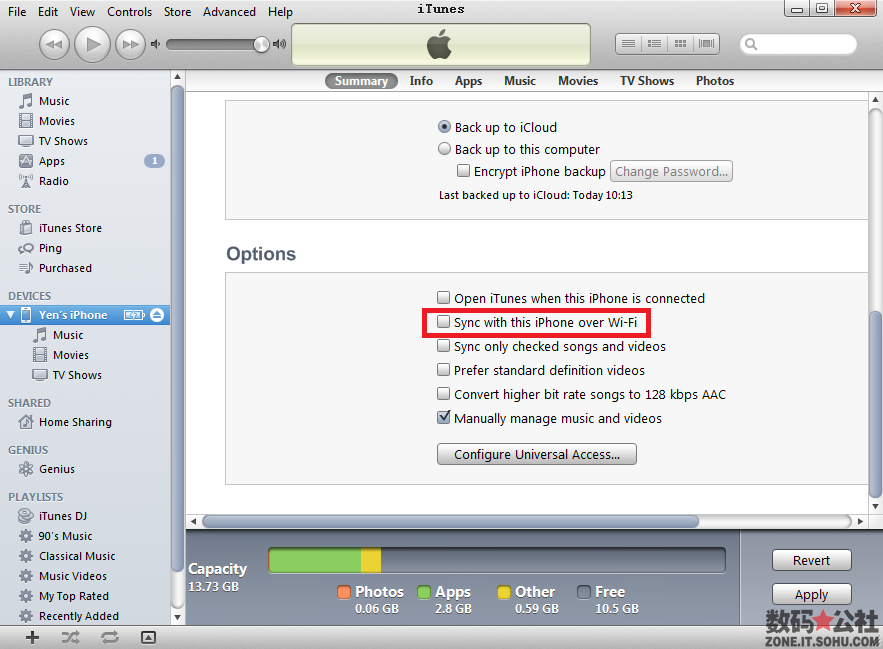 wifi, 電腦, iPhone, iTunes, 正式版 - 『刷完iOS 5 正式版必看』iTunes Wifi 無線同步教程