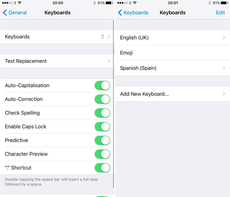 iOS 10教程 不切換鍵盤也可以輸入多種語言