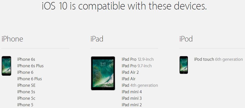 iOS 10兼容哪些設備 可以在哪些設備上使用